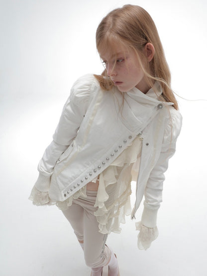 Lightweight Palace-Style Crepe Ruffle Classic Romantic Long-Sleeve Shirt【s0000018389】