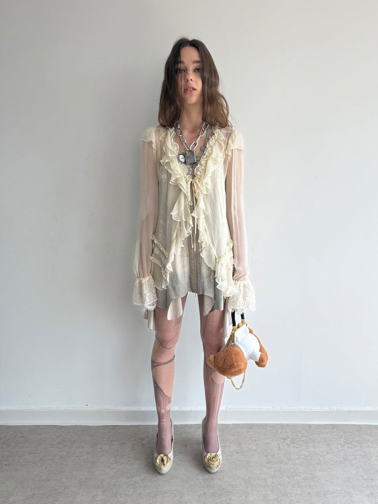 Faux Suede Print Zipper Backless Halter Neck Dress【s0000018390】