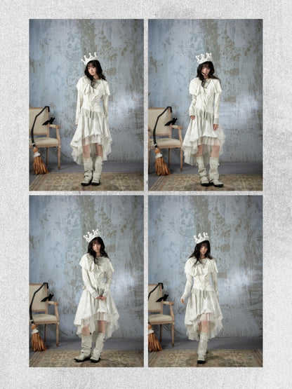 Asymmetric Tie-Dye Long Sleeve Striped Patchwork Waist Top【s0000018403】