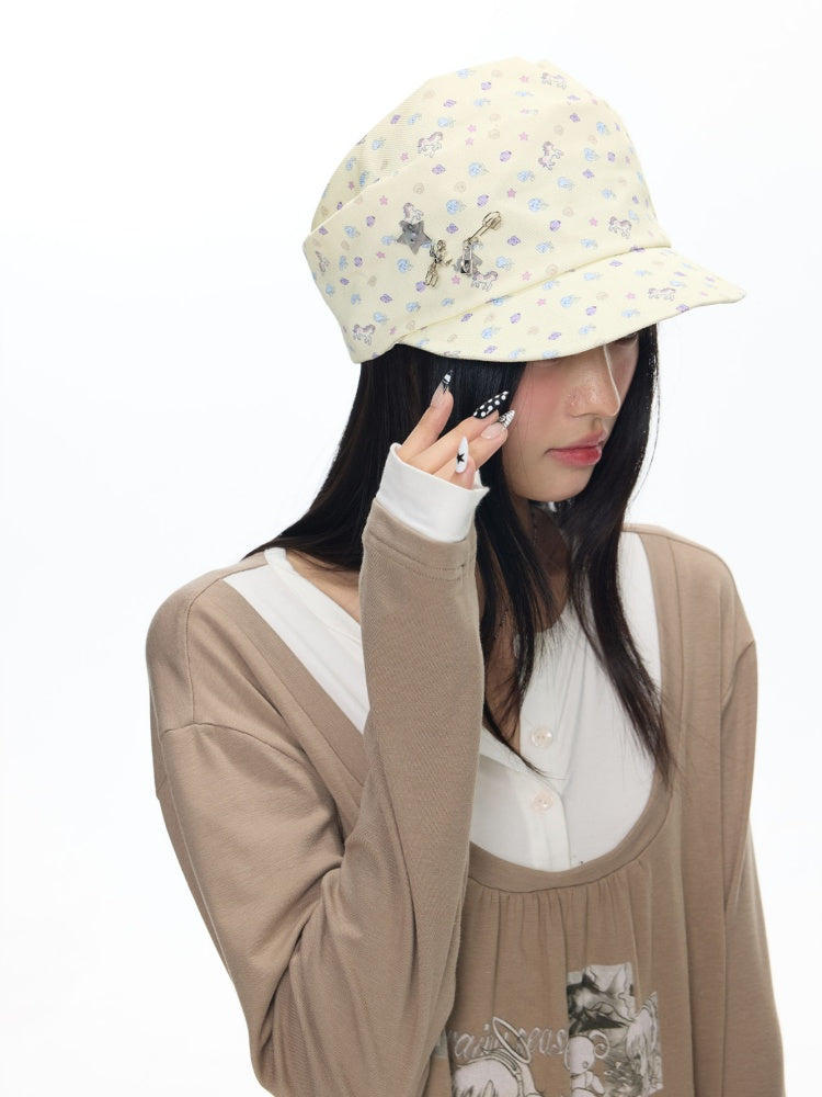Pony Floral Denim Pile Cap【s0000018451】