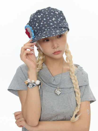 Pony Floral Denim Pile Cap【s0000018451】