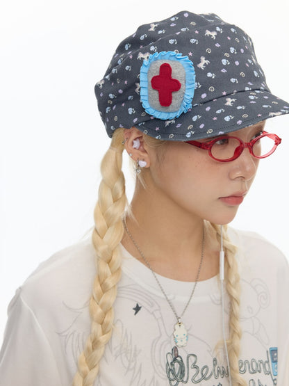Pony Floral Denim Pile Cap【s0000018451】
