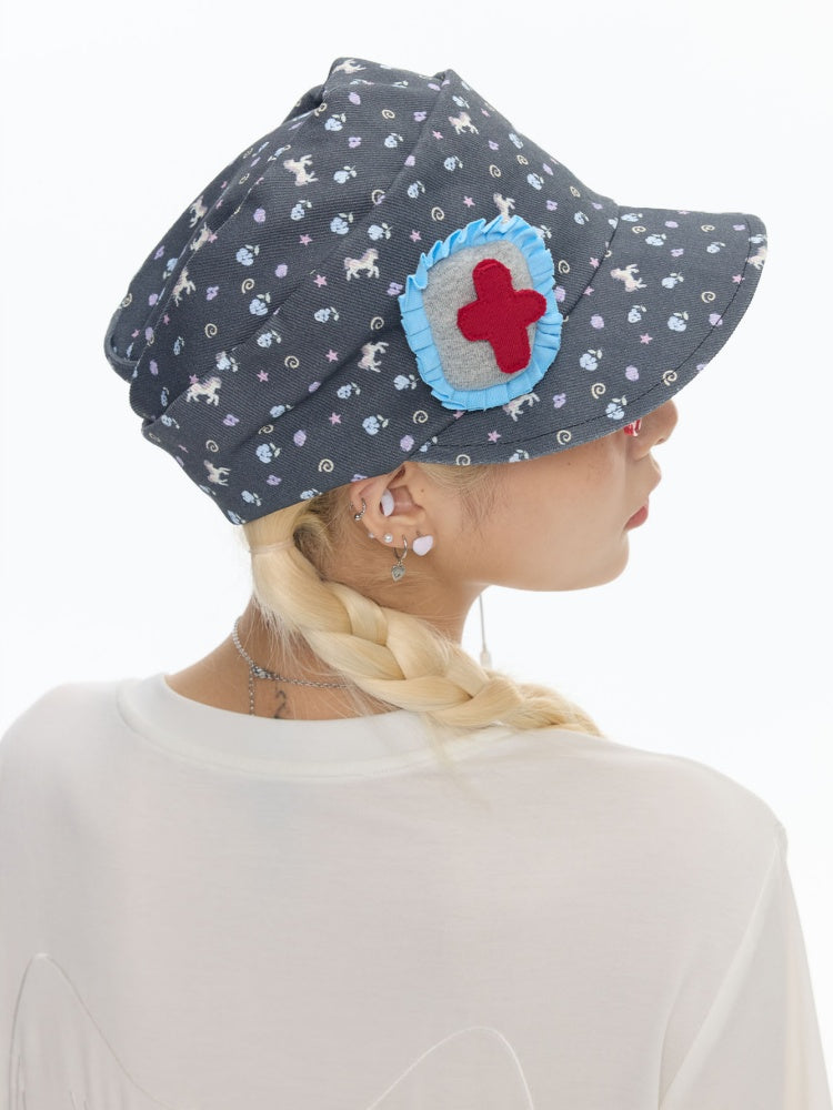 Pony Floral Denim Pile Cap【s0000018451】