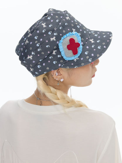 Pony Floral Denim Pile Cap【s0000018451】