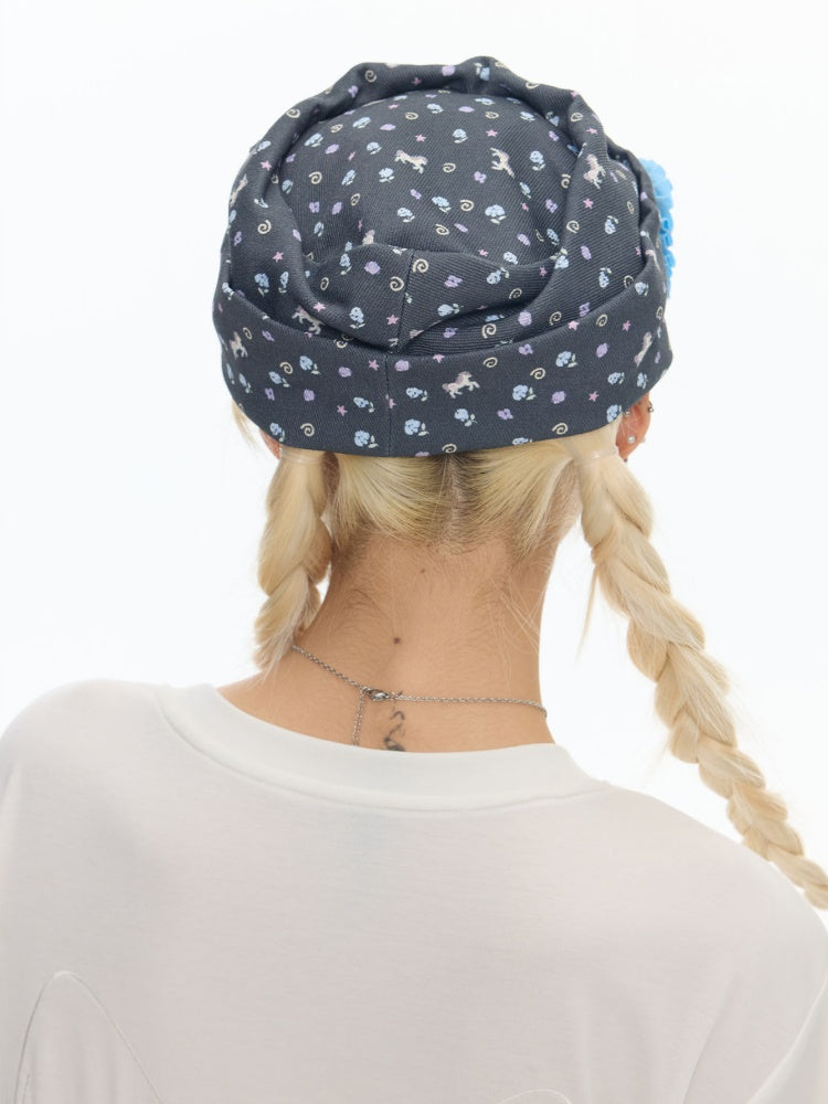 Pony Floral Denim Pile Cap【s0000018451】