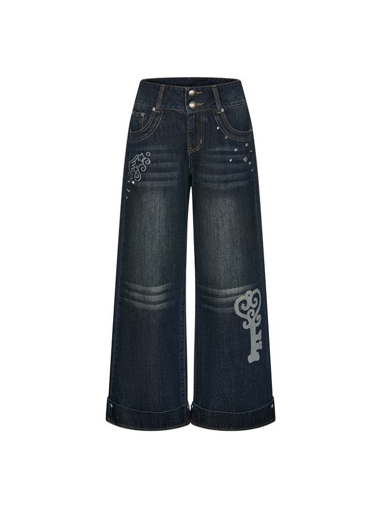 Washed Vintage Cat Whisker Denim Pants【s0000018453】