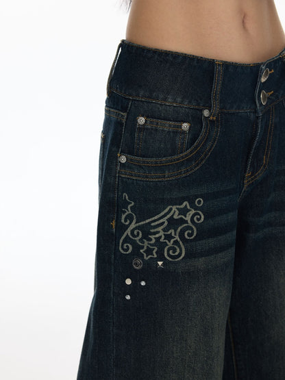 Washed Vintage Cat Whisker Denim Pants【s0000018453】