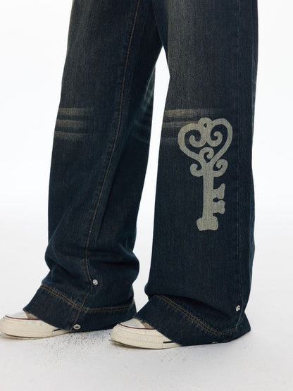 Washed Vintage Cat Whisker Denim Pants【s0000018453】