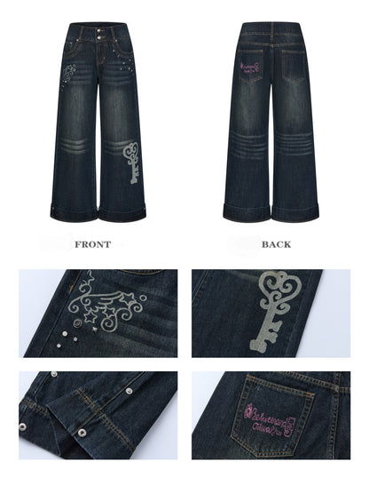 Washed Vintage Cat Whisker Denim Pants【s0000018453】