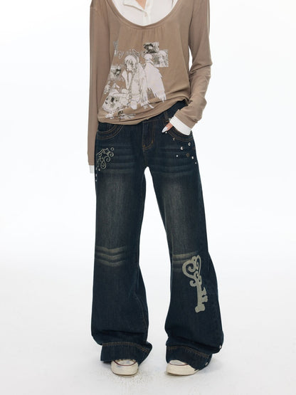Washed Vintage Cat Whisker Denim Pants【s0000018453】