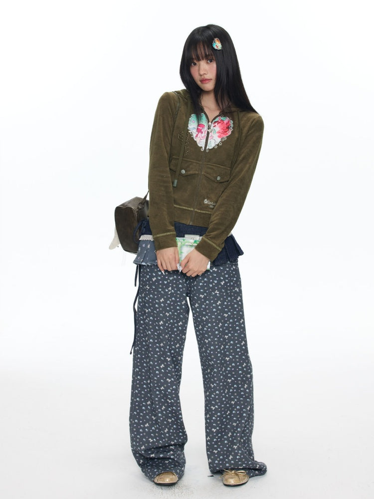 Angel Vortex Heart Embroidered Hoodie【s0000018456】