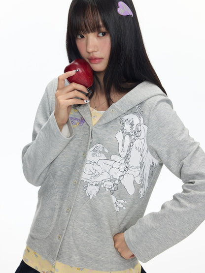 Oliwa Collaboration Fake Two Sweatshirt Hoodie Jackets【s0000018459】