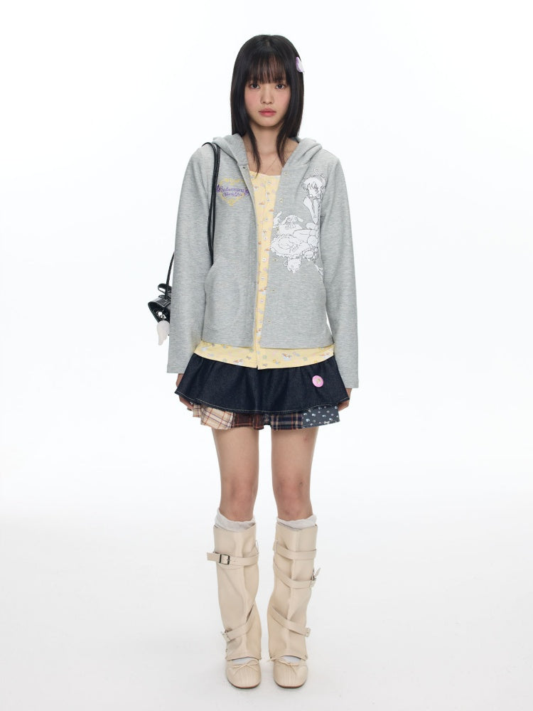 Oliwa Collaboration Fake Two Sweatshirt Hoodie Jackets【s0000018459】