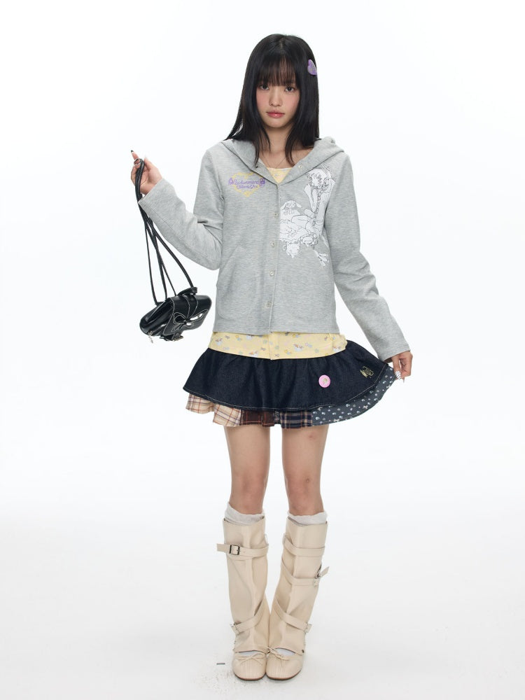 Oliwa Collaboration Fake Two Sweatshirt Hoodie Jackets【s0000018459】