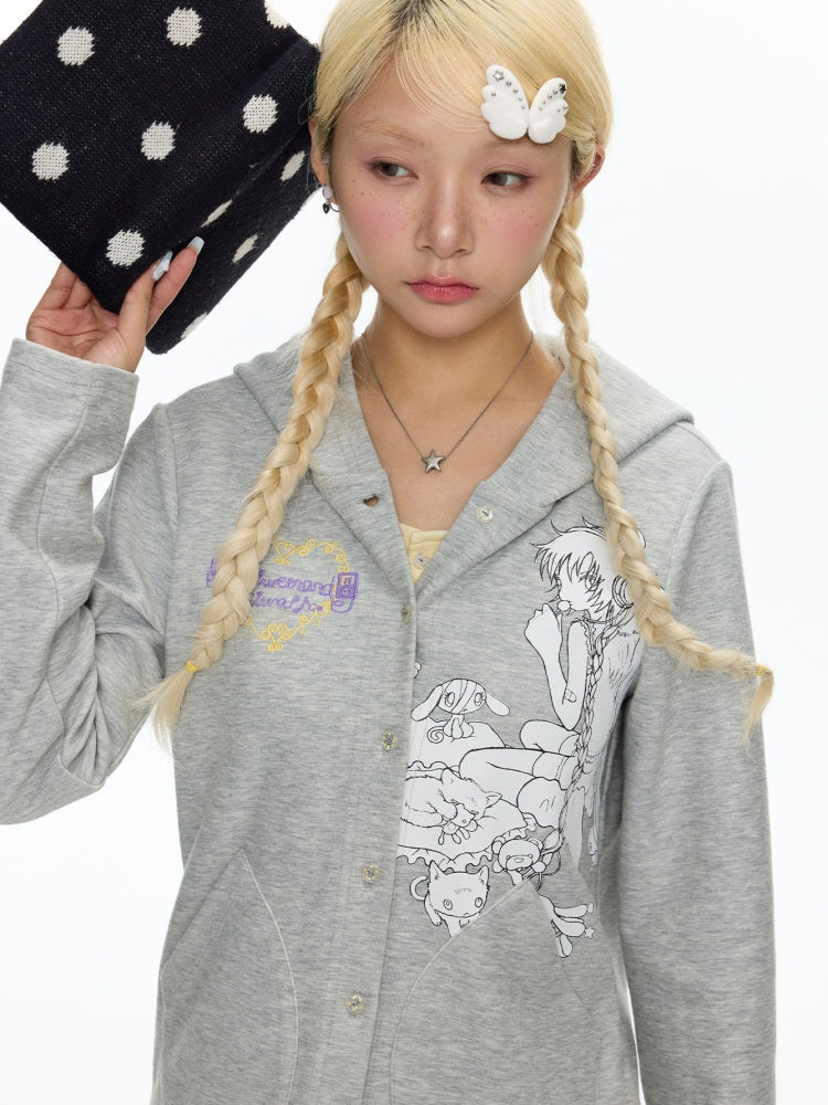 Oliwa Collaboration Fake Two Sweatshirt Hoodie Jackets【s0000018459】