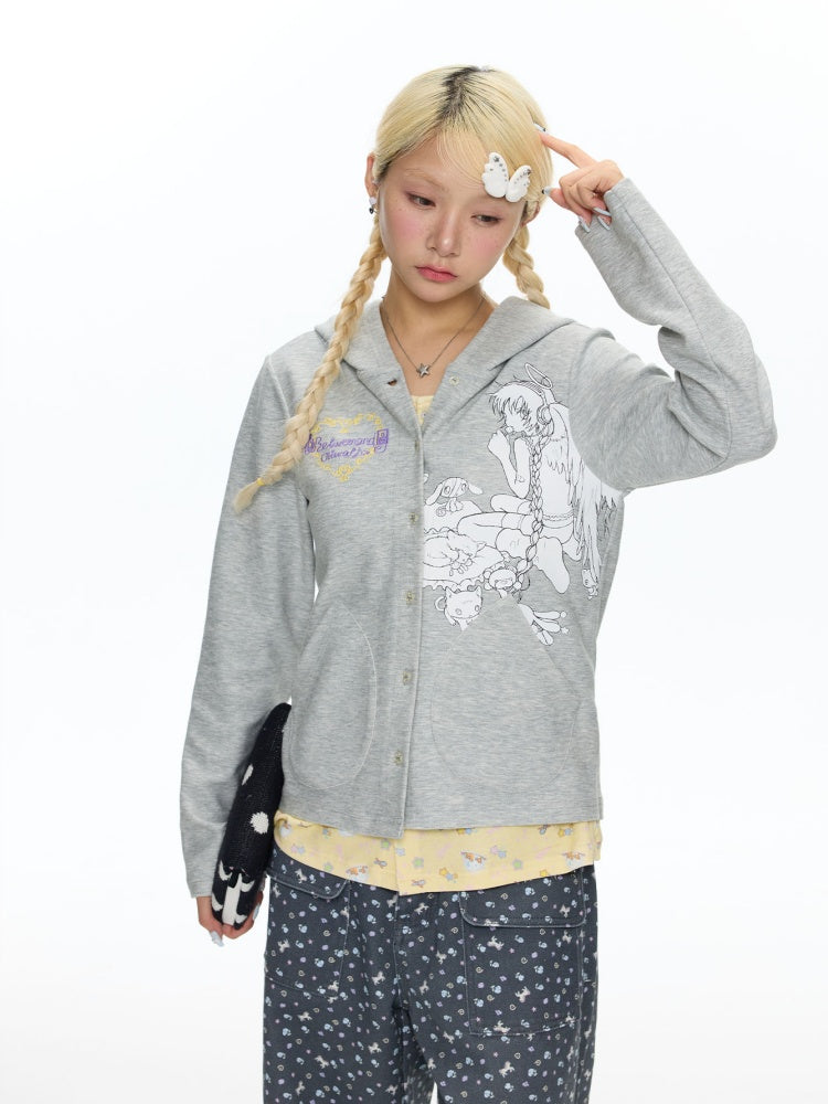 Oliwa Collaboration Fake Two Sweatshirt Hoodie Jackets【s0000018459】