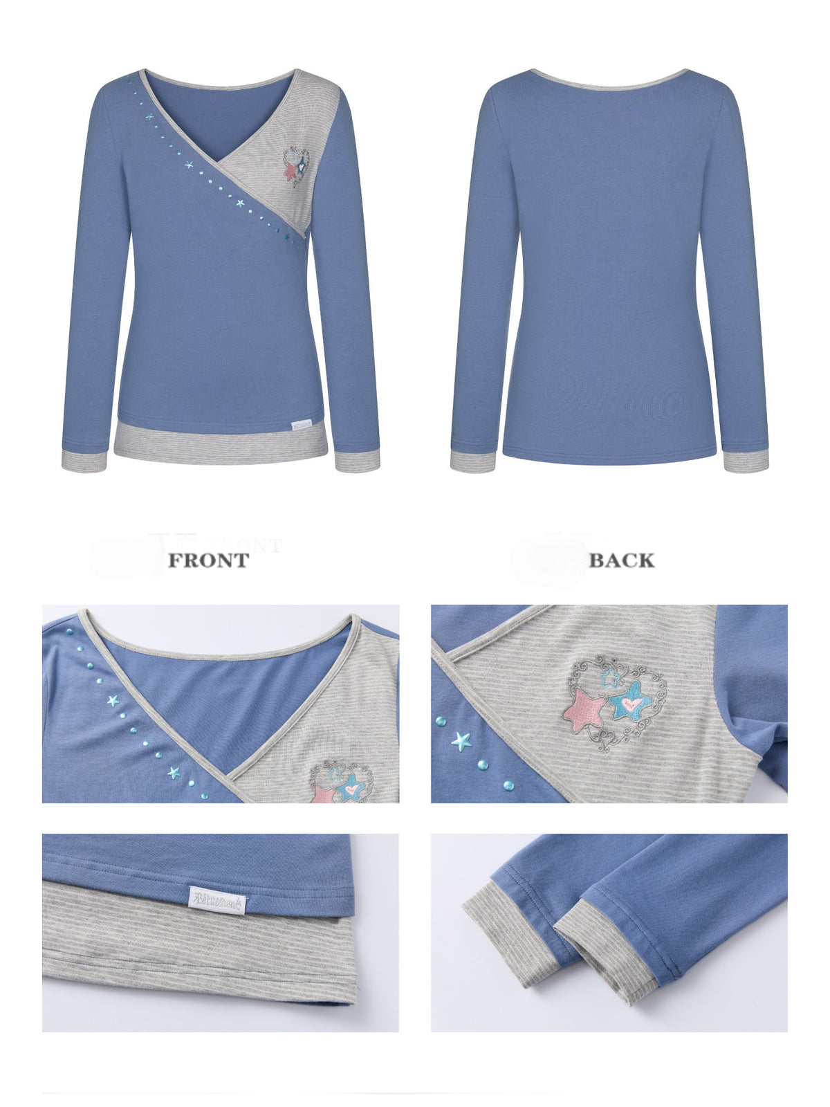 Diagonal Collar Large Neckline Base Layer Long-Sleeve T-Shirt【s0000018460】