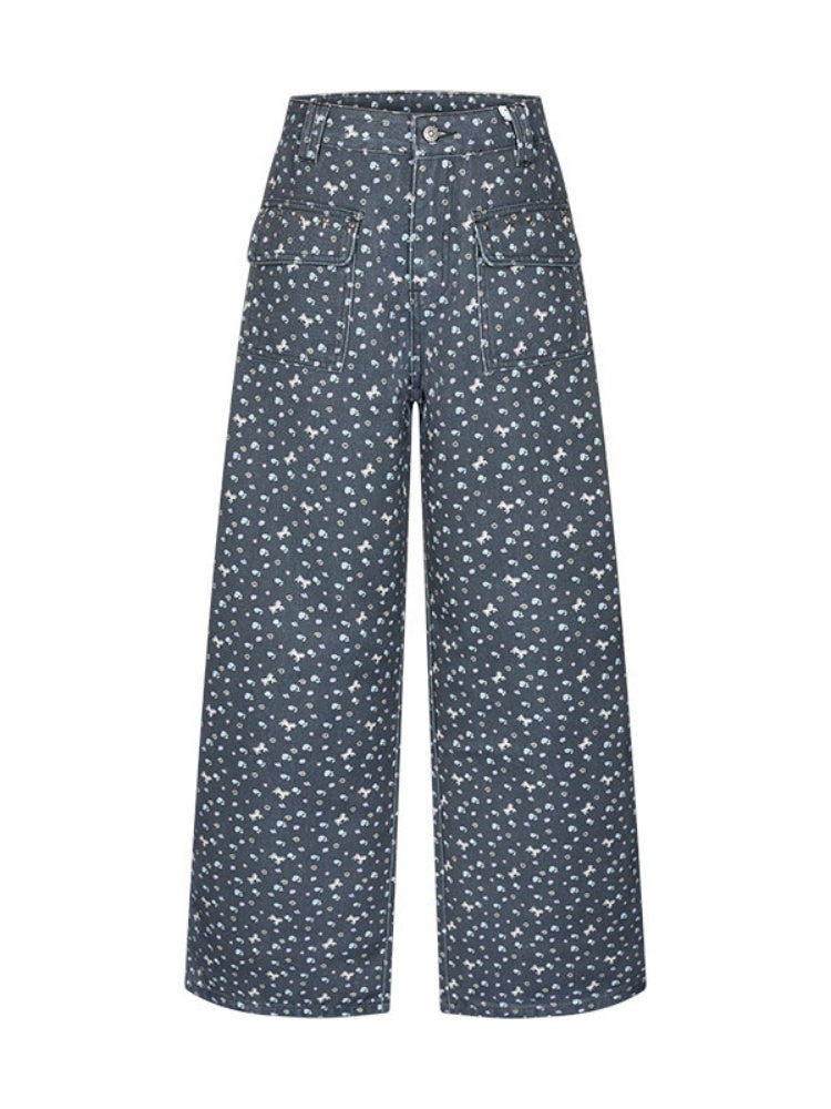 Full Printed Floral Relaxed Casual Pants【s0000018461】