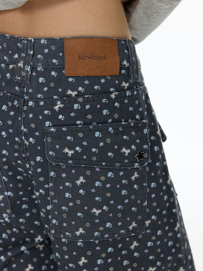 Full Printed Floral Relaxed Casual Pants【s0000018461】