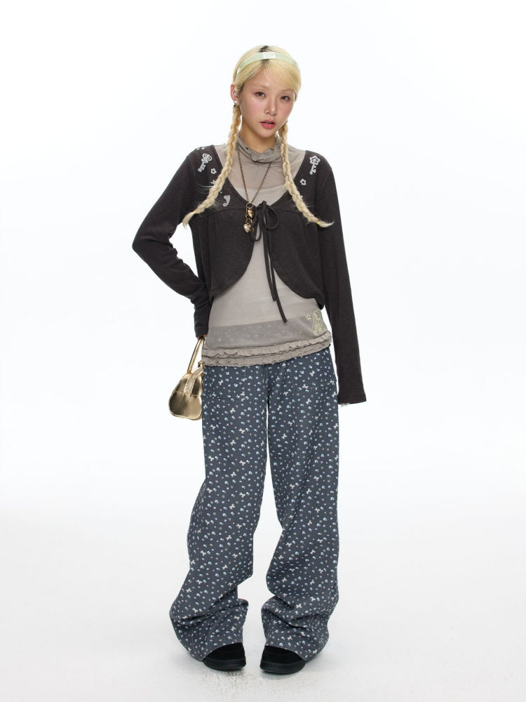 Full Printed Floral Relaxed Casual Pants【s0000018461】