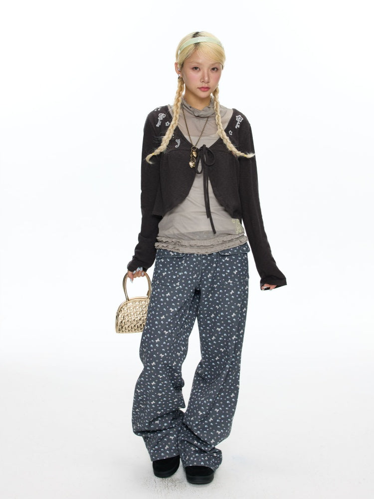 Full Printed Floral Relaxed Casual Pants【s0000018461】