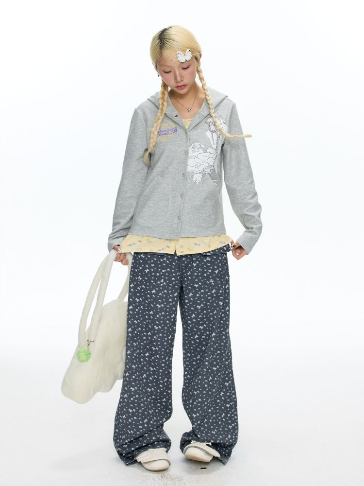 Full Printed Floral Relaxed Casual Pants【s0000018461】