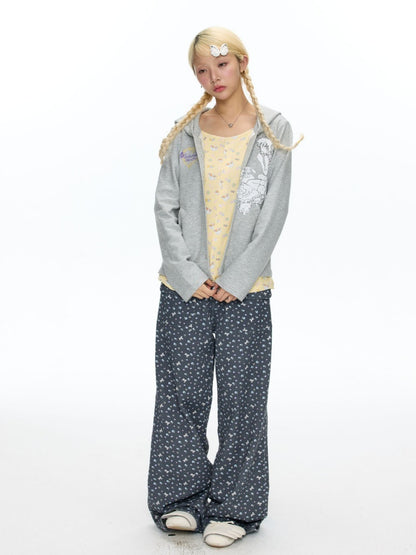 Full Printed Floral Relaxed Casual Pants【s0000018461】