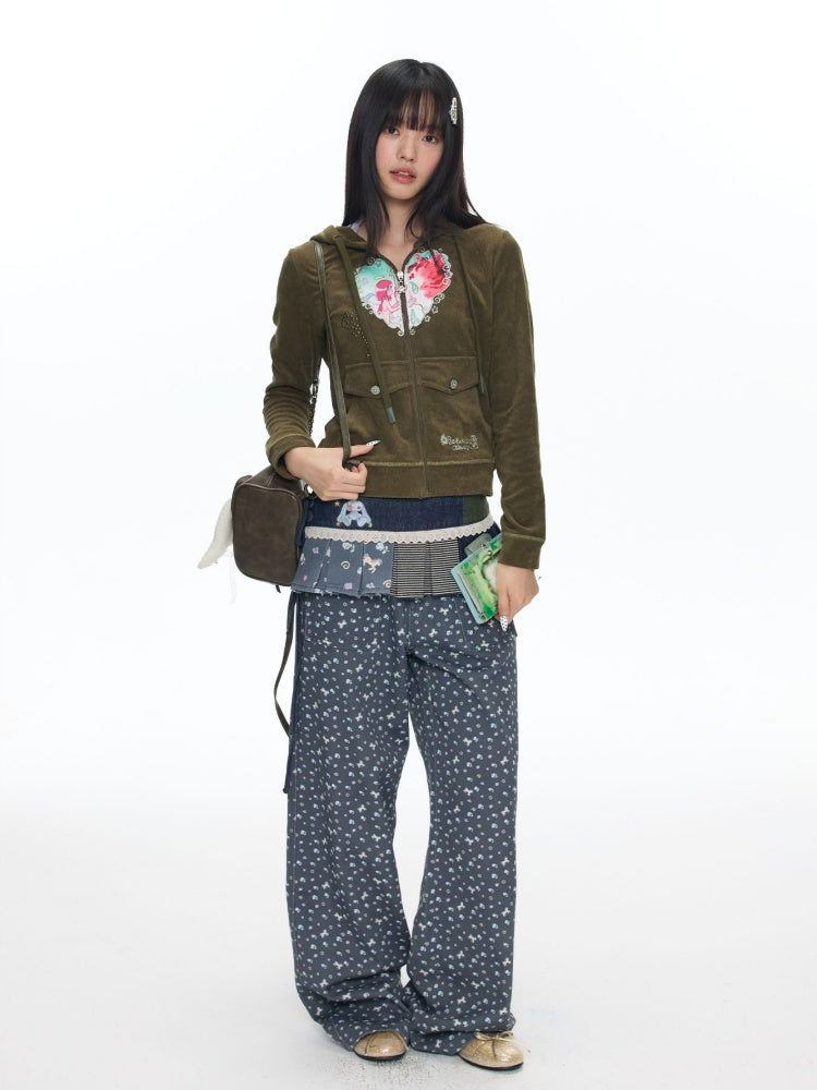 Full Printed Floral Relaxed Casual Pants【s0000018461】