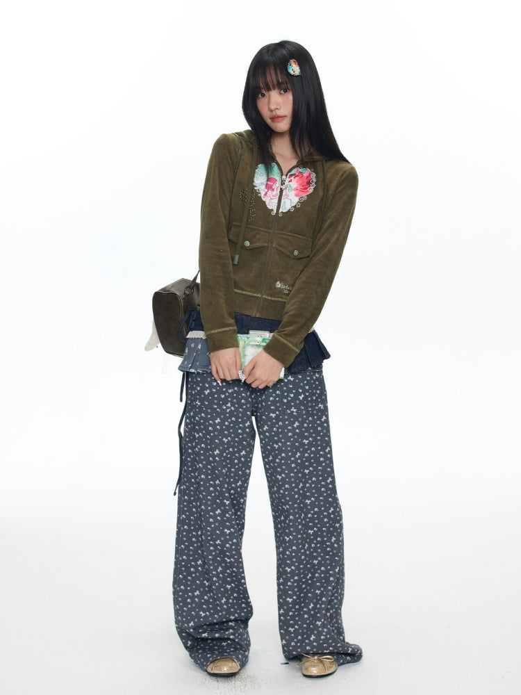 Full Printed Floral Relaxed Casual Pants【s0000018461】
