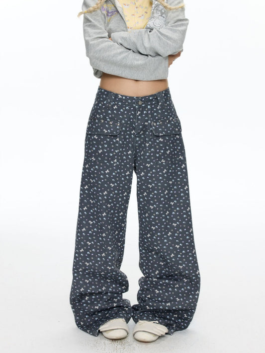 Full Printed Floral Relaxed Casual Pants【s0000018461】