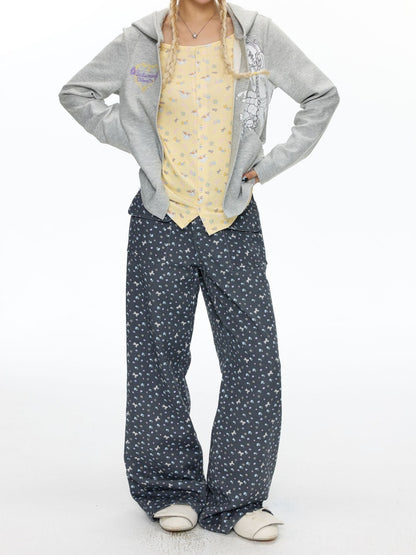 Full Printed Floral Relaxed Casual Pants【s0000018461】