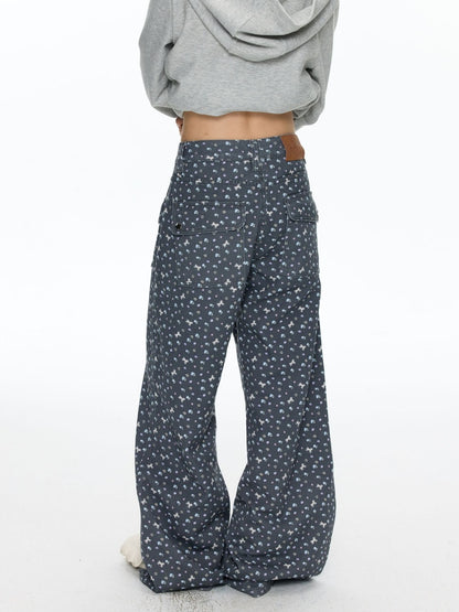 Full Printed Floral Relaxed Casual Pants【s0000018461】