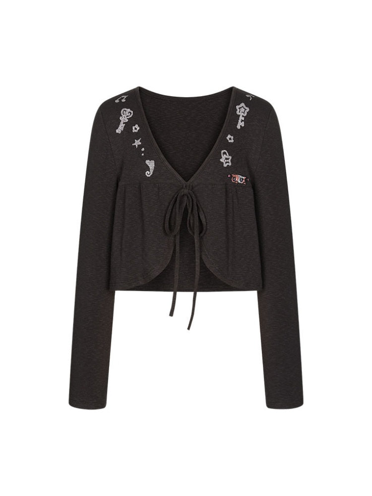 Oliwa Co Branded Embroidered Cardigan【s0000018463】