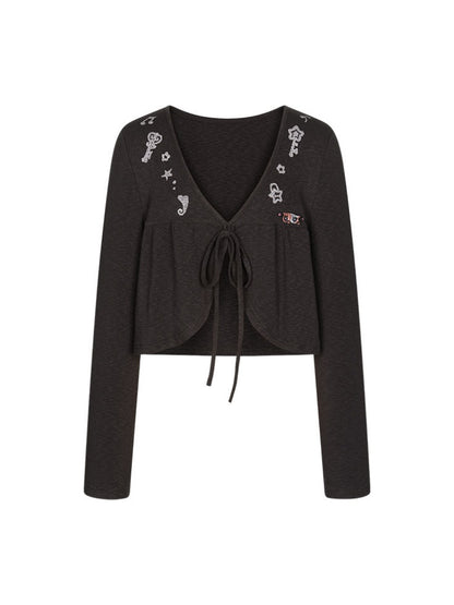 Oliwa Co Branded Embroidered Cardigan【s0000018463】