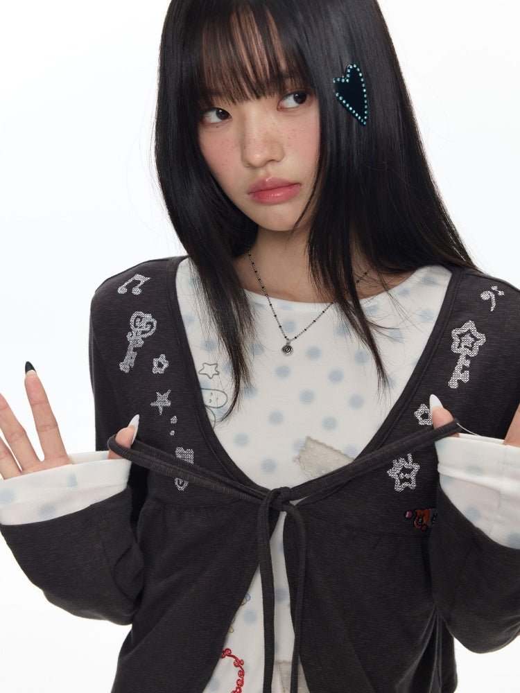 Oliwa Co Branded Embroidered Cardigan【s0000018463】
