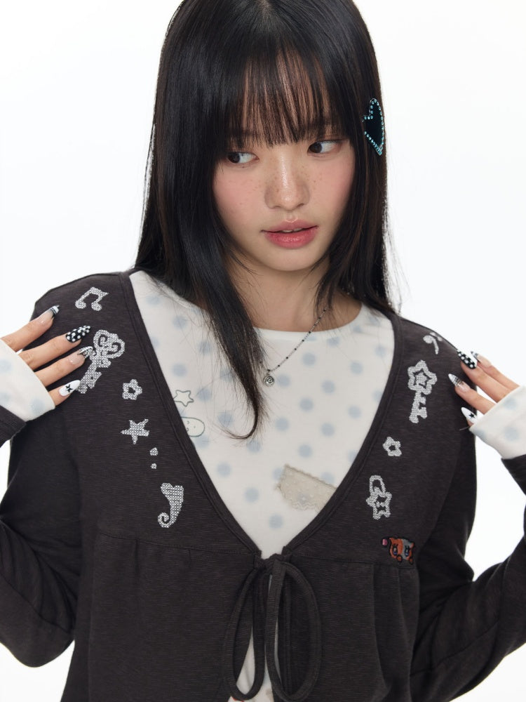 Oliwa Co Branded Embroidered Cardigan【s0000018463】