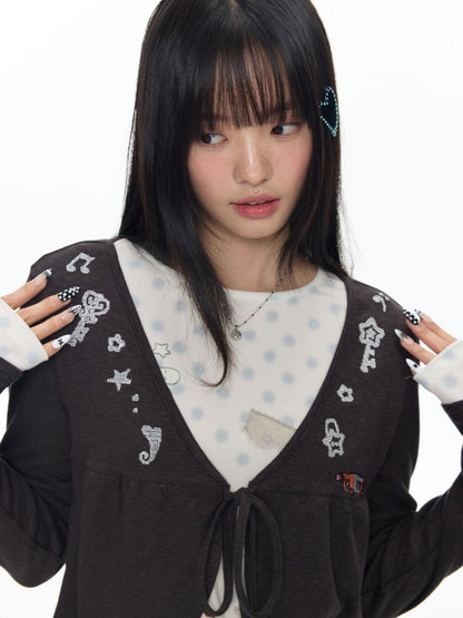 Oliwa Co Branded Embroidered Cardigan【s0000018463】