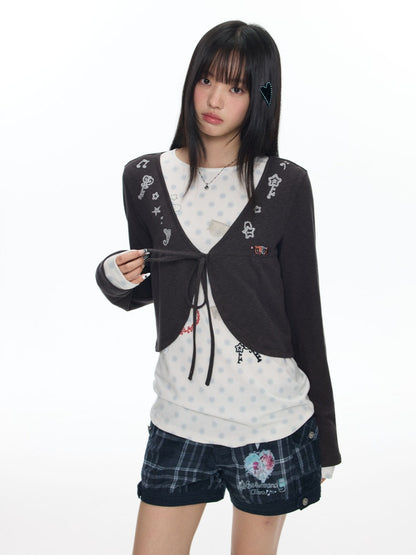 Oliwa Co Branded Embroidered Cardigan【s0000018463】
