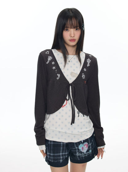 Oliwa Co Branded Embroidered Cardigan【s0000018463】