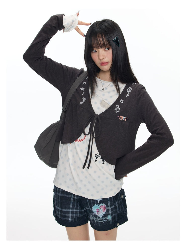 Oliwa Co Branded Embroidered Cardigan【s0000018463】