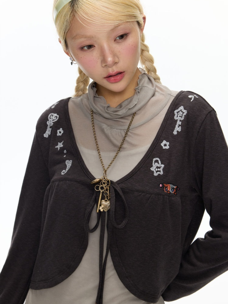 Oliwa Co Branded Embroidered Cardigan【s0000018463】