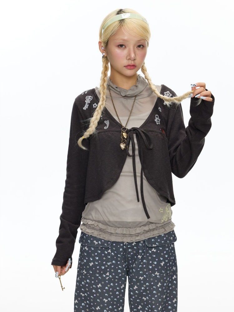 Oliwa Co Branded Embroidered Cardigan【s0000018463】