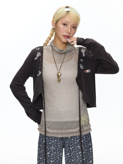 Oliwa Co Branded Embroidered Cardigan【s0000018463】