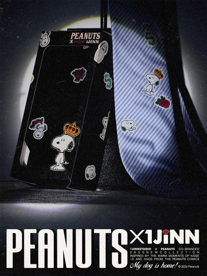 1JINN STUDIO x Snoopy Collaboration Vintage Sticker Printed Formal Wear Tie【s0000018148】