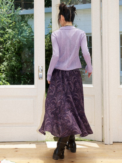 Vintage Long-sleeve Lapel Lightweight Breathable Hollow Knit Cardigan【s0000018581】