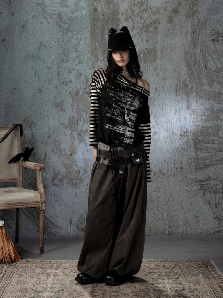 Fake Two-Piece Double-Waisted Jogger Pants【s0000018584】