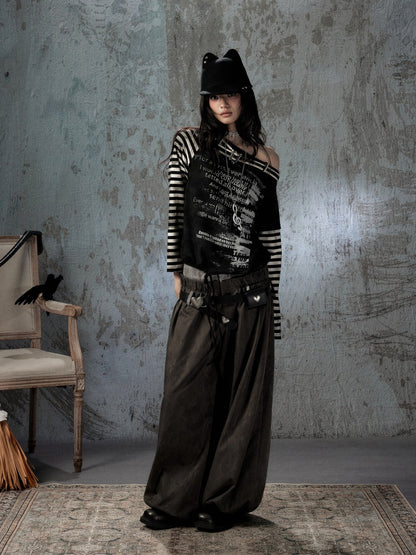 Fake Two-Piece Double-Waisted Jogger Pants【s0000018584】