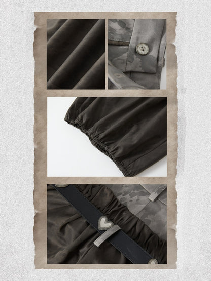 Fake Two-Piece Double-Waisted Jogger Pants【s0000018584】