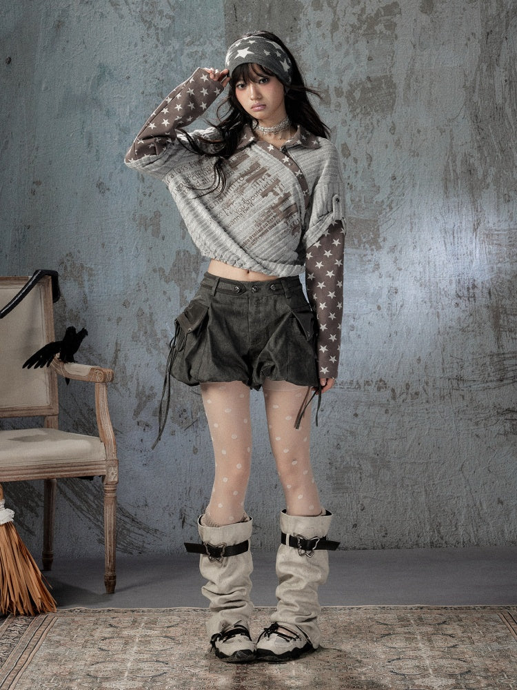 Bud Loose Lightweight Large Pockets Black Shorts【s0000018586】