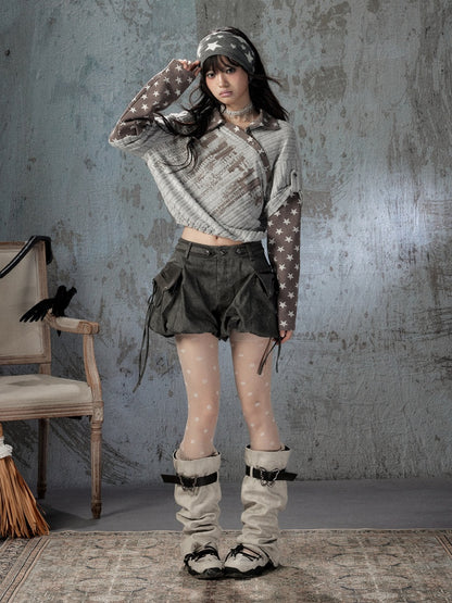 Bud Loose Lightweight Large Pockets Black Shorts【s0000018586】